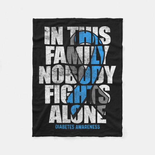 Im November tragen wir Blue T1d T2d Diabetes Fleecedecke (Vorderseite)