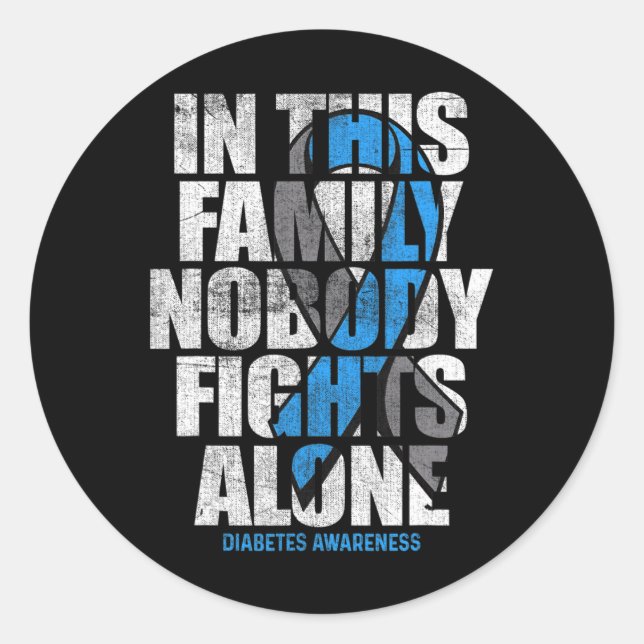 Im November tragen wir Blue T1d T2d Diabetes Runder Aufkleber (Vorderseite)