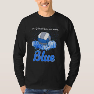 Im November tragen wir Blue Volleyball Diabetes Aw T-Shirt