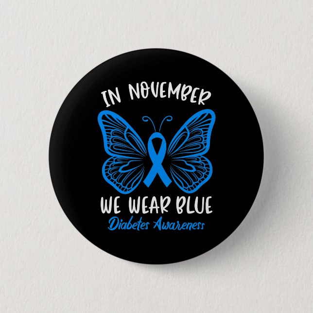 Im November tragen wir das Bewusstsein für Blaue D Button (Vorderseite)