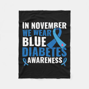 Im November tragen wir das Bewusstsein für Blaue D Fleecedecke