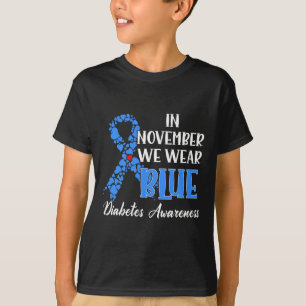 Im November tragen wir das Bewusstsein für Blaue D T-Shirt