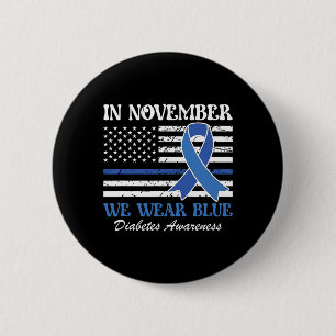 Im November tragen wir das blaue Diabetes-Sensibil Button