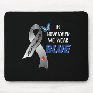Im November tragen wir das blaue Diabetes-Sensibil Mousepad