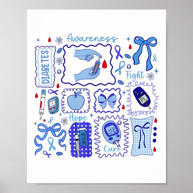 Im November tragen wir den Kampf gegen das Blaue D Poster (Vorne)