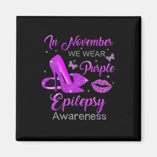 Im November tragen wir die Epilepsie Awa mit Lila Magnet