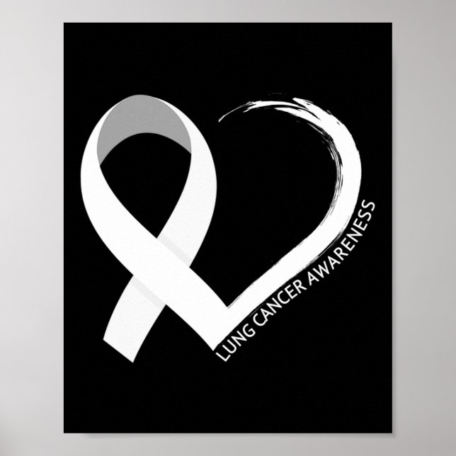 Im November tragen wir ein weißes Lungenkrebs-Bewu Poster (Vorne)