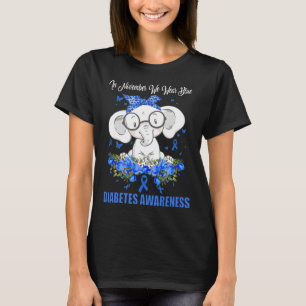 Im November tragen wir eine blaue Elefantendiabete T-Shirt