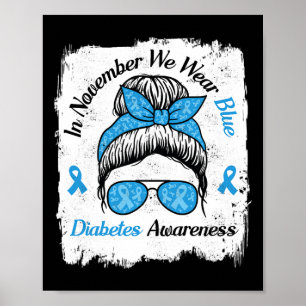 Im November tragen wir eine blaue Messy-Haarart Di Poster