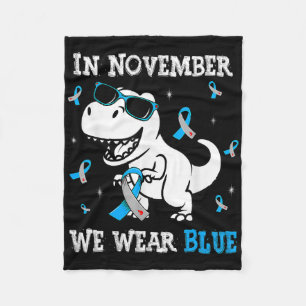 Im November tragen wir eine Blauer Diabetes-Sensib Fleecedecke