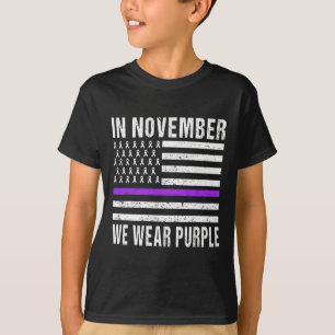 Im November tragen wir Lila Bauchspeicheldrüsenkre T-Shirt