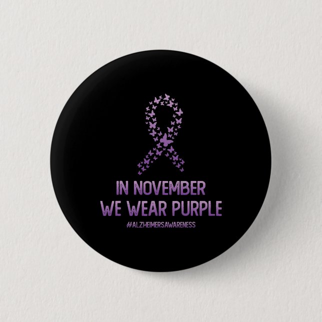 Im November tragen wir Lila Button (Vorderseite)