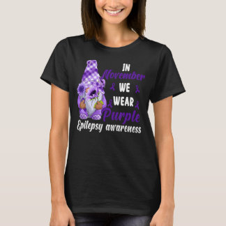 Im November tragen wir Lila Gnome Epilepsiepraktik T-Shirt