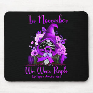 Im November tragen wir Lila Gnome Ribbon Epilepsie Mousepad