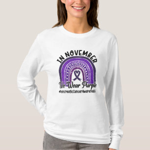 Im November tragen wir Lila Pankreaskrebs T-Shirt