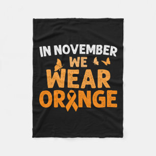 Im November tragen wir Orange Crps Awareness Fleecedecke