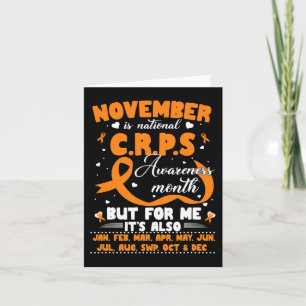 Im November tragen wir Orange Ribbon CRPS Bewussts Karte