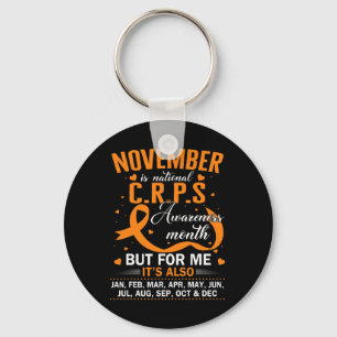 Im November tragen wir Orange Ribbon CRPS Bewussts Schlüsselanhänger