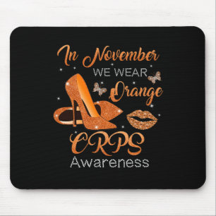 Im November tragen wir Orangen-High Heels Schuhe C Mousepad