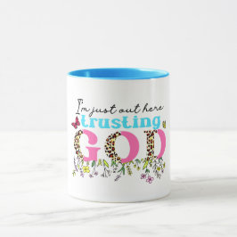 "IM NUR HIER HERAUS VERTRAUEN GOTT" CHRISTLICHE QU TASSE