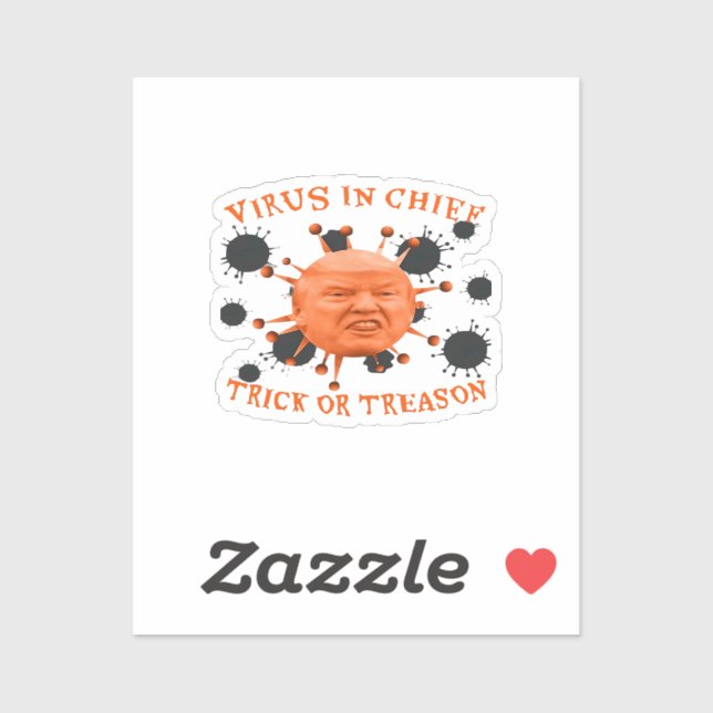 Im Obersten, Trick oder Trete, politisches AntiHal Aufkleber (Blatt)