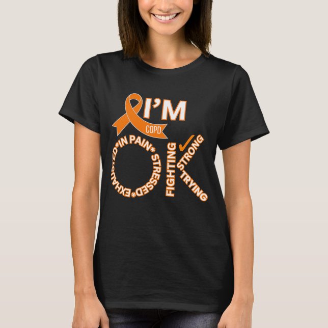 IM OK WORTE FÜR COPD ORANGE RIBBON T-Shirt (Vorderseite)
