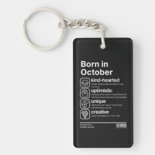 Im Oktober Geboren Persönlichkeit Schlüsselanhänger