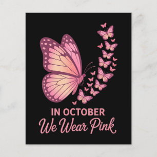 im Oktober rosa Brust Schmetterling Flyer