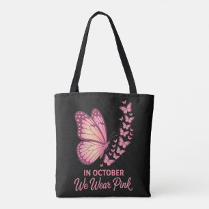 Im Oktober Rosa Brust Schmetterling Tasche