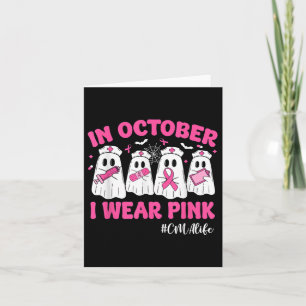 Im Oktober trage ich rosa Cma Life Brustkrebs Awar Karte