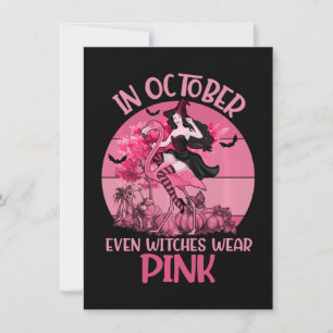 Im Oktober tragen sogar Hexen eine rosa T-Shirt-Br Einladung