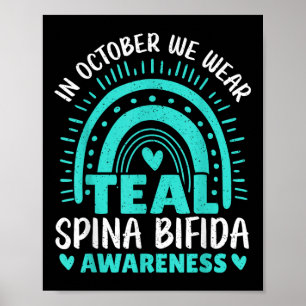 Im Oktober tragen wir Aquamarines Spina Bifida Bew Poster