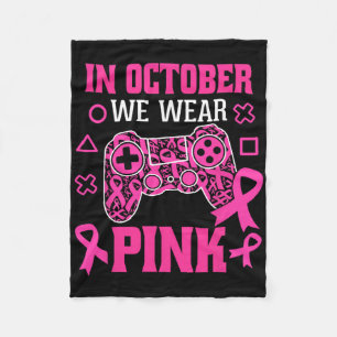 Im Oktober tragen wir das Pink Game Breast Cancer  Fleecedecke