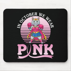 Im Oktober tragen wir den Katzenkrieger der türkis Mousepad