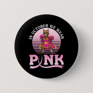 Im Oktober tragen wir den rosa Ocicat Katzenkriege Button