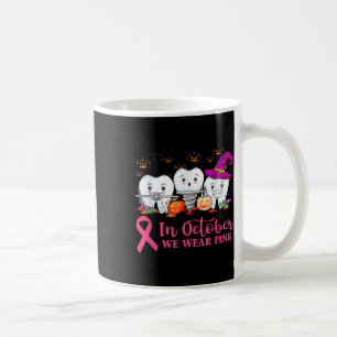 Im Oktober tragen wir den rosa Ribbon-Brustkrebs Kaffeetasse