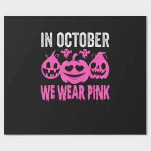 Im Oktober tragen wir die Pink Breast Cancer Pumpk Geschenkpapier