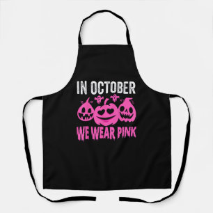 Im Oktober tragen wir die Pink Breast Cancer Pumpk Schürze