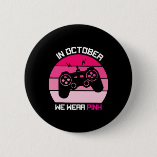 Im Oktober tragen wir ein pinkfarbenes Breastkrebs Button