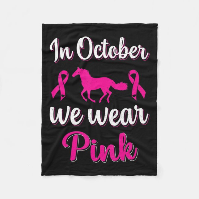 Im Oktober tragen wir ein pinkfarbenes Brustkrebsb Fleecedecke (Vorderseite)