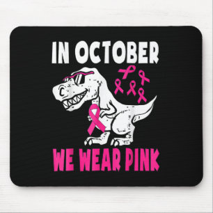 Im Oktober tragen wir ein pinkfarbenes Brustkrebsb Mousepad