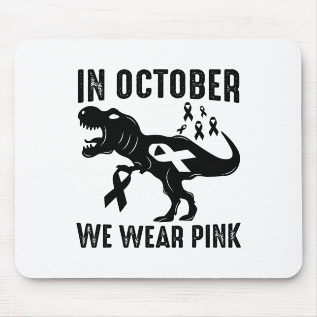 Im Oktober tragen wir ein pinkfarbenes Brustkrebsb Mousepad (Vorne)