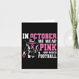 Im Oktober tragen wir ein pinkfarbenes Brustkrebsw Karte