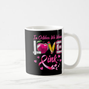 Im Oktober tragen wir eine Pink-Liebe-Brustkrebs-A Kaffeetasse