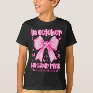Im Oktober tragen wir eine pinkfarbene Brustkrebse T-Shirt