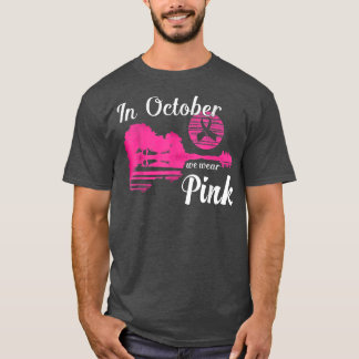 Im Oktober tragen wir eine pinkfarbene Brustkrebse T-Shirt