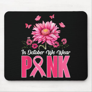 Im Oktober tragen wir eine rosa Sonnenblume gegen Mousepad