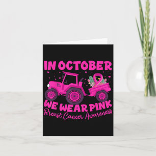 Im Oktober tragen wir eine rosa Traktor Brustkrebs Karte