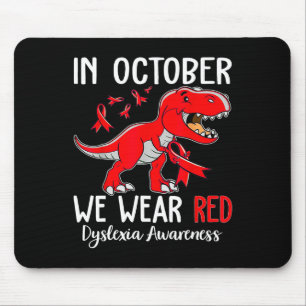 Im Oktober tragen wir eine rote Dyslexie Mousepad