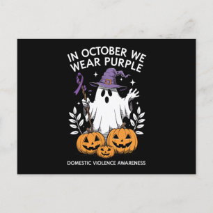Im Oktober tragen wir einen Lila Gewalt Ghost Postkarte